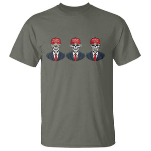 Skeleton See No Crimes Hear No Truth T Shirt Funny Political Satire TS12 Military Green Print Your Wear