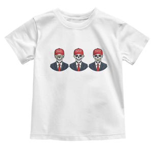 Skeleton See No Crimes Hear No Truth Toddler T Shirt Funny Political Satire TS12 White Print Your Wear