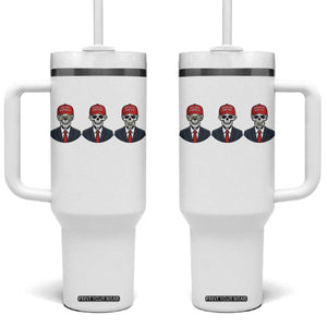 Skeleton See No Crimes Hear No Truth Tumbler With Handle Funny Political Satire TS12 One Size: 40 oz White Print Your Wear