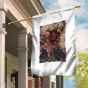 American Leader Oni Mask Japanese Ukiyoe Garden Flag Political Parody Graphic TS12 Print Your Wear
