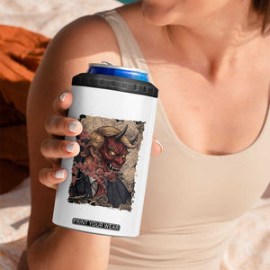 American Leader Oni Mask Japanese Ukiyoe 4 in 1 Can Cooler Tumbler Political Parody Graphic TS12 Print Your Wear