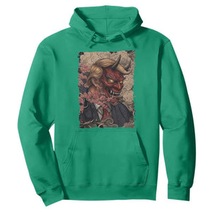 American Leader Oni Mask Japanese Ukiyoe Hoodie Political Parody Graphic TS12 Irish Green Print Your Wear