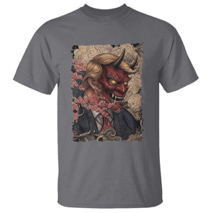 American Leader Oni Mask Japanese Ukiyoe T Shirt Political Parody Graphic TS12 Charcoal Print Your Wear