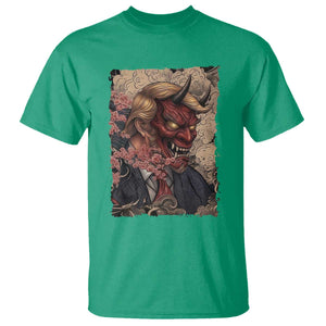 American Leader Oni Mask Japanese Ukiyoe T Shirt Political Parody Graphic TS12 Irish Green Print Your Wear