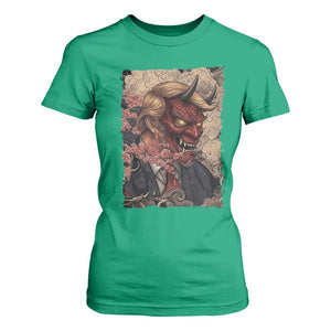 American Leader Oni Mask Japanese Ukiyoe T Shirt For Women Political Parody Graphic TS12 Irish Green Print Your Wear