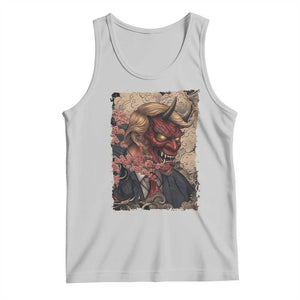 American Leader Oni Mask Japanese Ukiyoe Tank Top Political Parody Graphic TS12 Ash Print Your Wear
