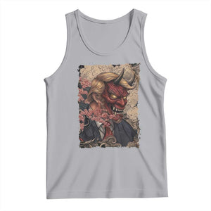 American Leader Oni Mask Japanese Ukiyoe Tank Top Political Parody Graphic TS12 Athletic Heather Print Your Wear
