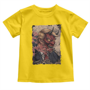 American Leader Oni Mask Japanese Ukiyoe Toddler T Shirt Political Parody Graphic TS12 Daisy Print Your Wear