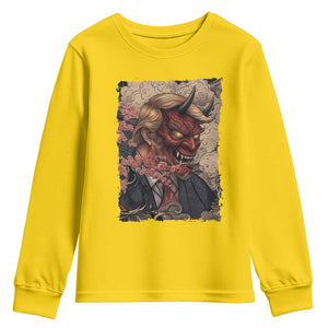 American Leader Oni Mask Japanese Ukiyoe Youth Sweatshirt Political Parody Graphic TS12 Daisy Print Your Wear