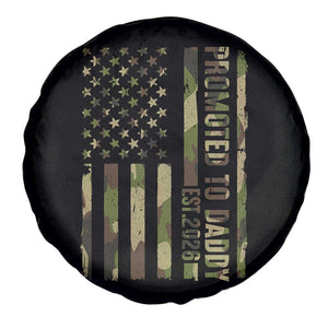 Camouflage Patriotic Dad 2026 Spare Tire Cover USA Flag New Father Announcement TS12 Print Your Wear