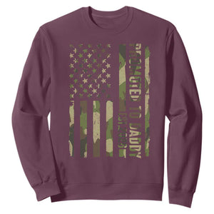 Camouflage Patriotic Dad 2026 Sweatshirt USA Flag New Father Announcement TS12 Maroon Print Your Wear