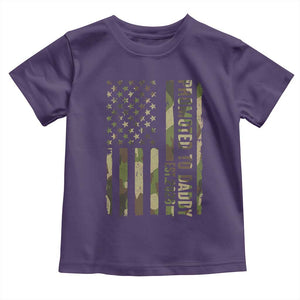 Camouflage Patriotic Dad 2026 Toddler T Shirt USA Flag New Father Announcement TS12 Purple Print Your Wear