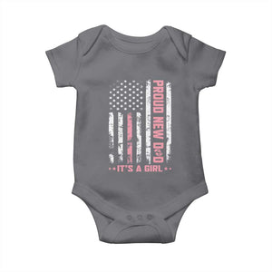 Proud New Dad Its A Girl Baby Onesie Patriotic First Fathers Day Gift TS12 Charcoal Print Your Wear