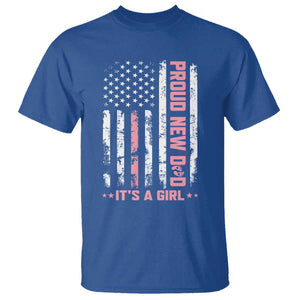 Proud New Dad Its A Girl T Shirt Patriotic First Fathers Day Gift TS12 Royal Blue Print Your Wear