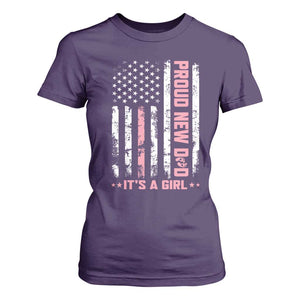 Proud New Dad Its A Girl T Shirt For Women Patriotic First Fathers Day Gift TS12 Purple Print Your Wear
