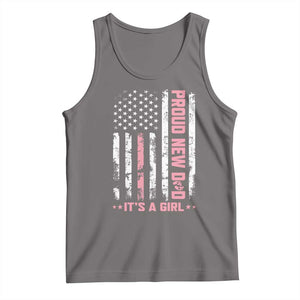 Proud New Dad Its A Girl Tank Top Patriotic First Fathers Day Gift TS12 Deep Heather Print Your Wear