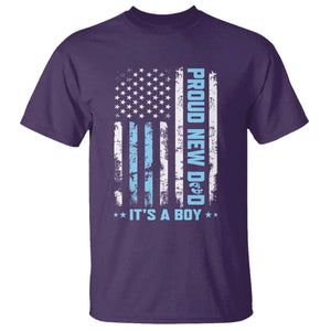 Proud New Dad Its A Boy T Shirt Patriotic First Fathers Day Gift TS12 Purple Print Your Wear