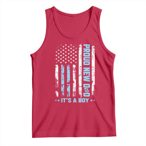 Proud New Dad Its A Boy Tank Top Patriotic First Fathers Day Gift TS12 Red Print Your Wear