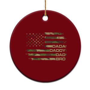 Dada Daddy Dad Bro Camo American Flag Ceramic Ornament Patriotic Fathers Day Gift TS12 1pc Red Print Your Wear