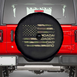 Dada Daddy Dad Bro Camo American Flag Spare Tire Cover Patriotic Fathers Day Gift TS12 Black Print Your Wear