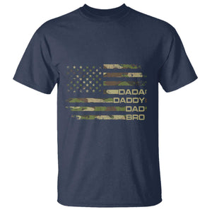 Dada Daddy Dad Bro Camo American Flag T Shirt Patriotic Fathers Day Gift TS12 Navy Print Your Wear