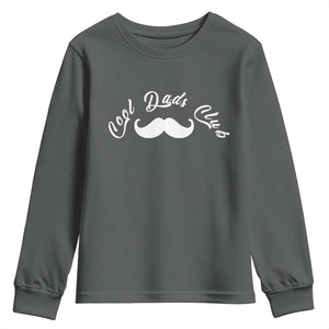 Cool Dad Club Youth Sweatshirt Coolest Dad Ever Birthday Gift TS12 Dark Heather Print Your Wear
