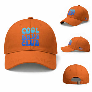 Cool Dads Club Blue Typography Baseball Cap Fathers Day Gift TS12 Baseball Cap Universal Fit Orange Print Your Wear
