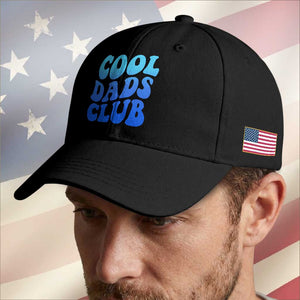 Cool Dads Club Blue Typography Baseball Cap Fathers Day Gift TS12 Print Your Wear