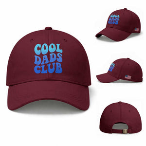 Cool Dads Club Blue Typography Baseball Cap Fathers Day Gift TS12 Baseball Cap Universal Fit Maroon Print Your Wear