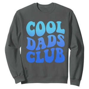 Cool Dads Club Blue Typography Sweatshirt Fathers Day Gift TS12 Dark Heather Print Your Wear