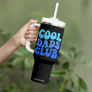 Cool Dads Club Blue Typography Tumbler With Handle Fathers Day Gift TS12 Print Your Wear
