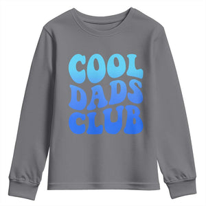 Cool Dads Club Blue Typography Youth Sweatshirt Fathers Day Gift TS12 Charcoal Print Your Wear