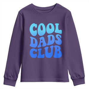 Cool Dads Club Blue Typography Youth Sweatshirt Fathers Day Gift TS12 Purple Print Your Wear