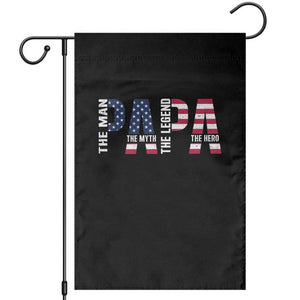 Vintage American Flag Papa The Man The Myth The Legend Garden Flag Fathers Day Gift TS12 Black Print Your Wear