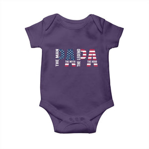 Vintage American Flag Papa The Man The Myth The Legend Baby Onesie Fathers Day Gift TS12 Purple Print Your Wear