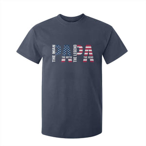 Vintage American Flag Papa The Man The Myth The Legend T Shirt For Kid Fathers Day Gift TS12 Navy Print Your Wear