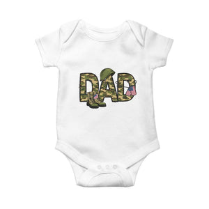Proud Army Dad USA Flag Camo Baby Onesie Fathers Day Gift TS12 White Print Your Wear