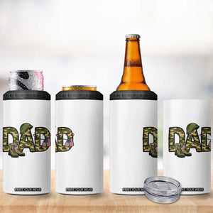 Proud Army Dad USA Flag Camo 4 in 1 Can Cooler Tumbler Fathers Day Gift TS12 Print Your Wear
