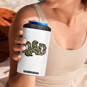 Proud Army Dad USA Flag Camo 4 in 1 Can Cooler Tumbler Fathers Day Gift TS12 Print Your Wear