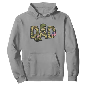 Proud Army Dad USA Flag Camo Hoodie Fathers Day Gift TS12 Sport Gray Print Your Wear