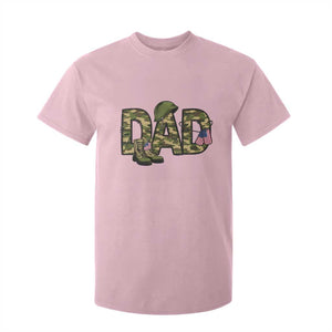 Proud Army Dad USA Flag Camo T Shirt For Kid Fathers Day Gift TS12 Light Pink Print Your Wear