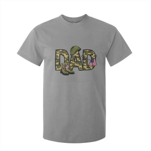 Proud Army Dad USA Flag Camo T Shirt For Kid Fathers Day Gift TS12 Sport Gray Print Your Wear