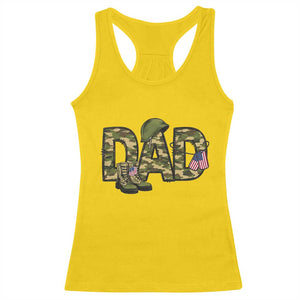 Proud Army Dad USA Flag Camo Racerback Tank Top Fathers Day Gift TS12 Daisy Print Your Wear