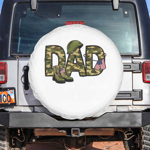 Proud Army Dad USA Flag Camo Spare Tire Cover Fathers Day Gift TS12 No hole White Print Your Wear