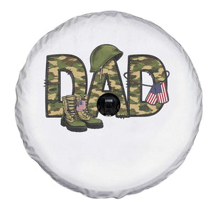 Proud Army Dad USA Flag Camo Spare Tire Cover Fathers Day Gift TS12 Print Your Wear