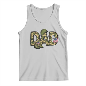 Proud Army Dad USA Flag Camo Tank Top Fathers Day Gift TS12 Ash Print Your Wear