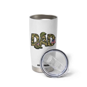 Proud Army Dad USA Flag Camo Tumbler Cup Fathers Day Gift TS12 Print Your Wear