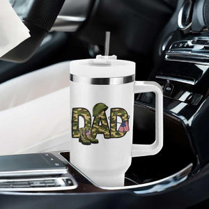Proud Army Dad USA Flag Camo Tumbler With Handle Fathers Day Gift TS12 Print Your Wear