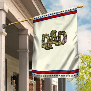 Proud Army Dad USA Flag Camo Patriotic Garden Flag Fathers Day Gift TS12 Modern Beige Red Print Your Wear