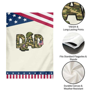 Proud Army Dad USA Flag Camo Patriotic Garden Flag Fathers Day Gift TS12 Print Your Wear